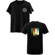 Avatar The Last Airbender Ön Arka Baskılı Siyah Tshirt