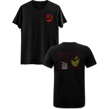 Devilman Crybaby Ön Arka Baskılı Anime Siyah Tshirt