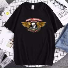 Amor Man Powell Peralta Dijital Baskili %100 Pamuk Oversize Bol Kesim Motorcu Erkek T-Shirt
