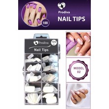 Prodiva 100'LÜ Kutulu Takma Tırnak - Nail Tips 2 No