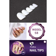 Prodiva 100'LÜ Kutulu Takma Tırnak - Nail Tips 58 No