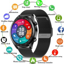 Chronus Bluetooth Çağrı-Uyku İzleme-Su Geçirmez-Fitness Tracker-Android IOS İçin (Siyah) ile Adam Full Hd Dokunmatik Ekran İçin Chronus Akıllı İzle 230 x 43 x 11.5 (Yurt Dışından)