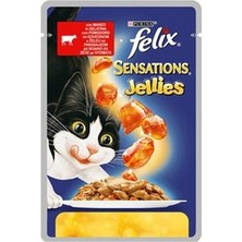 Purina Felix Sensations Sığır Etli Domatesli Yaş Kedi Maması 100 gr