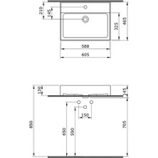Bocchi Milano Lavabo 60 Cm Mat Beyaz 1376-002-0126