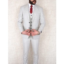 Jan Carlucci Slimfit Yelekli Drop 6 Takım-Gri