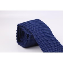 Ars Magic Box 1.kalite Özel Desenli Örme Kravat- Mavi