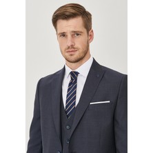 ALTINYILDIZ CLASSICS Erkek Antrasit Slim Fit Dar Kesim Yelekli Desenli Takım Elbise