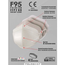 Akeso F95 (N95) Ffp2 Premium Kore Tipi Ce-Iso Sertifikalı Tek Paketli Maske 10 Adet Lacivert