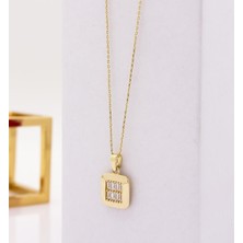 Latif Kuyumcu 14 Ayar Altın Baget Taşlı Kolye LKKLY1024