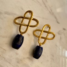 Naz Duzla Jewelry Lapis Doğal Taş Küpe