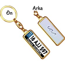 Hediye Zengini Kişiye Özel Kia 3D Logo Tema Plaka Anahtarlık