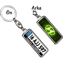 Hediye Zengini Kişiye Özel Hyundai Yeşil Parıltı Logo Tema Plaka Anahtarlık