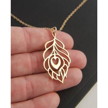 Gökdeniz 925  925 Ayar Gümüş Özel Tasarım Desenli Hediyelik Kadın Gold Kolye