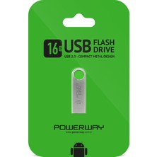 Powerway  16 GB Metal Flash Bellek Metal Tasarım Usb Bellek The Latest Tecnology Chipset Data Traveler