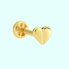 Sembol Gold Altın Heart Tragus Piercing 14 Ayar