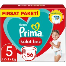 Prima Bebek Bezi Külot Bez 5 Numara 56 Adet Fırsat Paketi