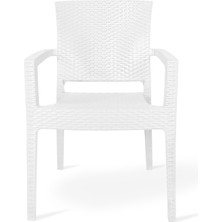 Bahex Rattan Masa Takımı 90x150 Camsız Masa 6 Kişilik Sandalye Seti Bahçe Balkon Teras Takımı