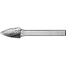 D&W 12 x 6 mm G Tipi Karbür Kalıpçı Freze Sivri Kavisli D&WFG12