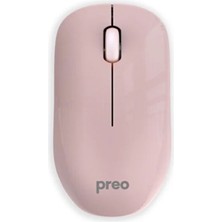 Preo Ergonomik Pastel Kablosuz Sessiz Mouse Pembe M19