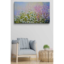 Dünyatablo Kır Çiçekleri Yağlıboya Görünüm Dekoratif Kanvas Duvar Tablosu