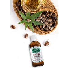 Alvin Hint Yağı (Castor Oil), Soğuk Sıkım, %100 Saf ve Doğal, 50 ml