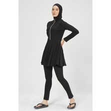 Alfasa Fermuar Süslemeli Tesettür Mayo