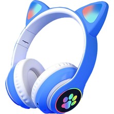TamamElek Işıklı Katlanabilir Kedili Bluetoothlu Kulaklık