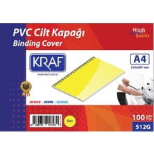 Kraf Cilt Kapağı A4 160 Micron 100'LÜ Sarı 512G