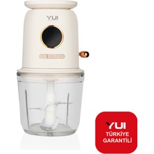 Yui M2090 Hassas Tartılı Şarjlı 600 ml Cam Hazneli 4 Bıçaklı Doğrayıcı Rondo (Yui Türkiye Garantili)