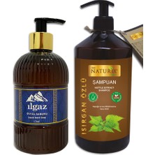 Naturix Nemlendirici Oud Parfümlü Sıvı Sabun 475 ml + Kepeğe Karşı Etkili Isırgan Otu Özlü Şampuan 600 ml