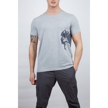 Alpinist Camp Erkek T-Shirt Gri Melanj