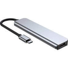 Daytona CH-13C Macbook Uyumlu Type-C To 2* USB 3.0 Sd Tf 4K Hd 1080P HDMI Pd Kart Okuyucu Çevirici Hub Adaptör