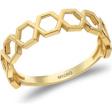 MYOROGOLD 14 Ayar Altın Taşsız Yüzük