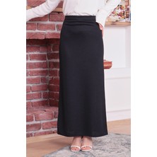 İmaj Butik Beli Lastikli Kalem Etek/siyah