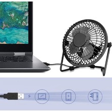 Robeve Masa Üstü USB Fan Soğutucu Vantilatör Klima USB Girişli Metal Serinletici Fan Vantilatör Masaüstü