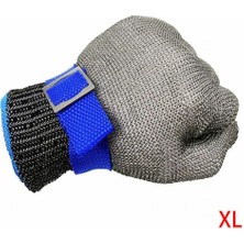 Aksh Kesi̇lmez Çeli̇k Tel Hasir Örgü Eldi̇ven Iş Güvenli̇ği̇ Kesi̇m Eldi̇veni̇ S-M-L-XL Beden