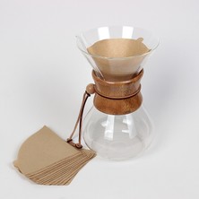 İly Chemex 800 ml 6 Cup Ahşap Tutacaklı