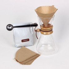 İly Chemex 600 ml 4 Cup Ahşap Tutacaklı