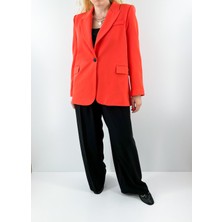 Modaonna Turuncu Astarlı Blazer Ceket