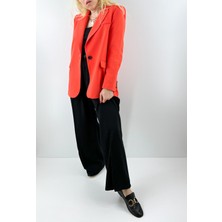Modaonna Turuncu Astarlı Blazer Ceket