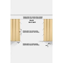 Camda Home Balkon Perdesi, 270 x 250 Sarı Renkli Balkon Brandası