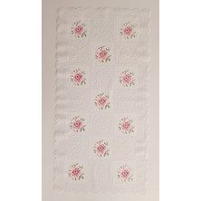 Style Meiwa Pvc Dantel-Kaneviçe Işleme Görünümlü Runner -Dolap Sehba  Üstü Örtüsü / Ebat: 41 X82 cm -Gapj