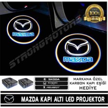 Mazda Araçlar Için Pilli Yapıştırmalı Kapı Altı LED Hayalet Logo