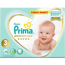 Prima Premium Care Bebek Bezi 3 Beden 96 Adet