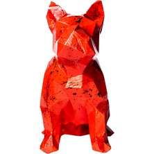 Minazey French Bulldog Red Black Biblo Heykel