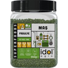 Idolagro Maş Fasulyesi Superfoods Yüksek Protein + Lif, Tam Yeşil Tane 950 gr