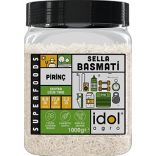 Idolagro Sella Basmati Pirinç Superfoods Parboiled, Yapışmaz Aromatik Extra Uzun Tane 1000 gr