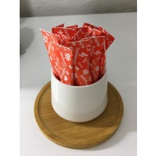 Merpak Ambalaj Stick Şeker Kırmızı Baskılı Stick Kristal Toz Şeker 3 gr 200'lü