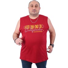 Moc Grande Erkek Büyük Beden Atlet Bis Yaka California Bordo 22133-2-STD