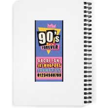 Astak 90'lar Baskılı Ahşap Kapaklı Defter 15X20 cm DFT494